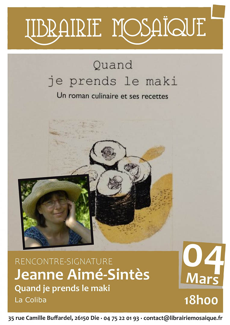 Rencontre et Signature avec Jeanne Aimé-Sintès pour son livre « Quand je prends le maki »