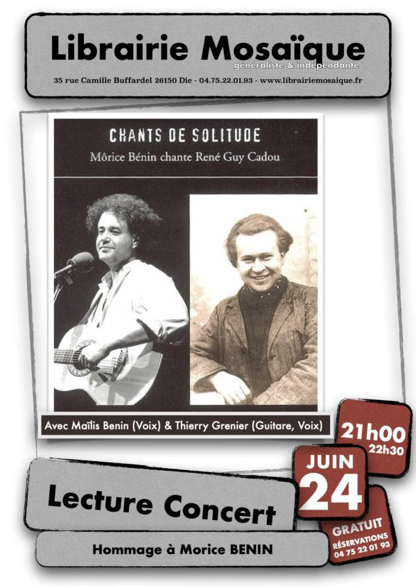 Lecture concert en hommage à Morice Benin