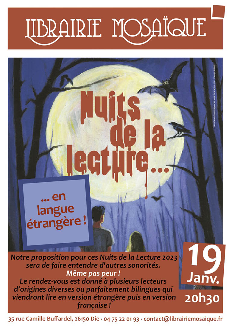 [Les Nuits de la Lecture 2023] Soirée lectures en langues étrangères