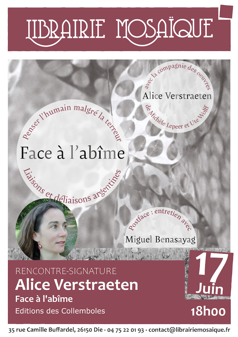 Rencontre et Signature avec Alice Verstraeten pour son livre « Face à l’abîme »